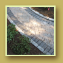 Cobblestone walkway in Herringbone pattern
